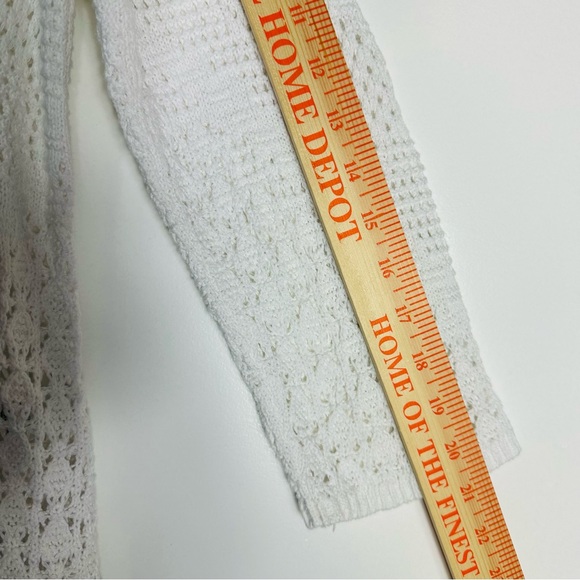 CHICOS white crochet cárdigan size L - Picture 11 of 11